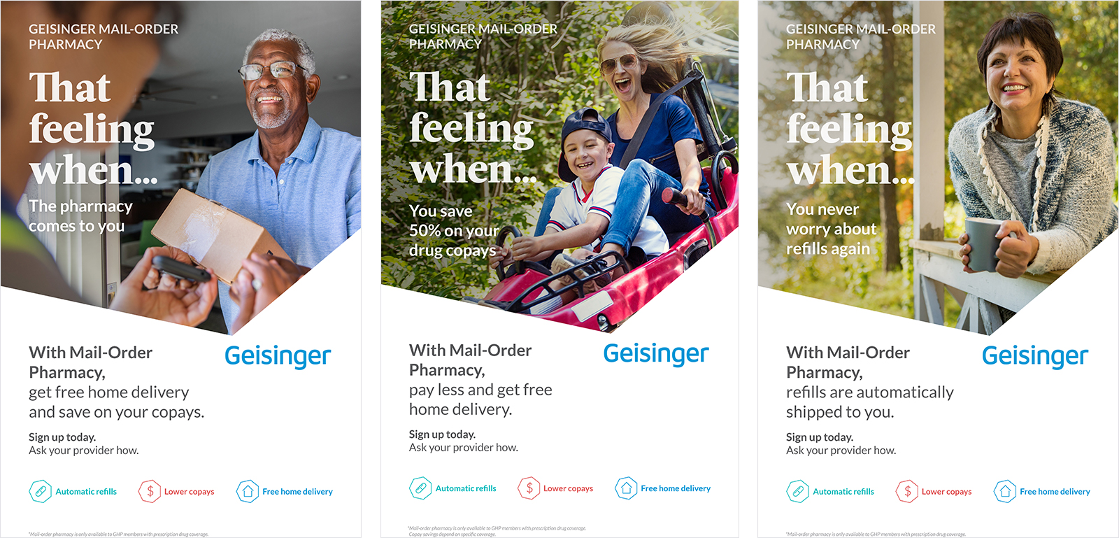 Geisinger Health Plan Mail-Order Pharmacy posters